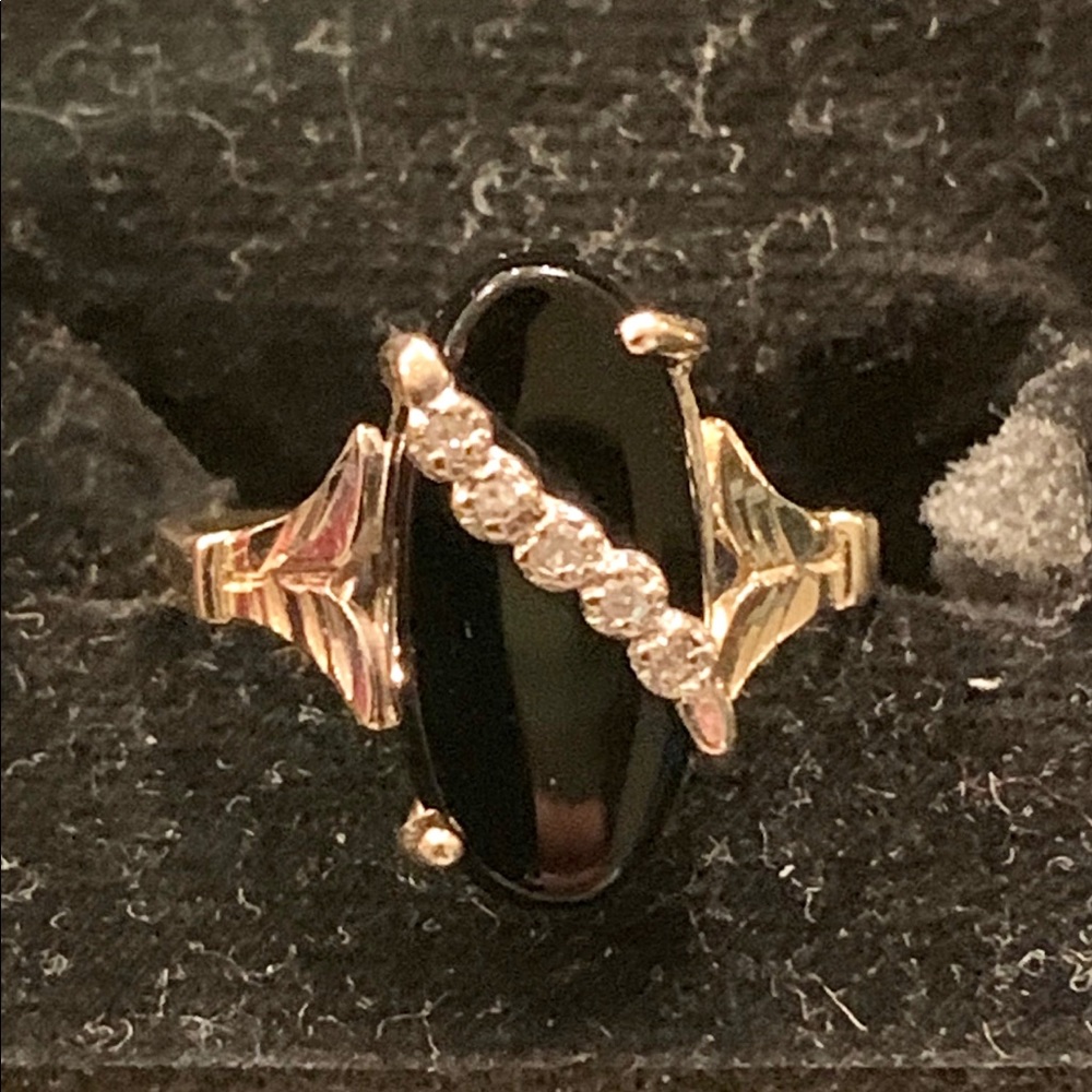 Vintage 14k diamond ring signed KB